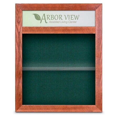 United Visual Products Outdoor Enclosed Combo Board, 42"x32", Satin Frame/Grey & Cinnabar UVCB4232OD-GREY-CINNABA